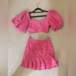 Showpo Pink Mini Skirt - Ruffle Hem